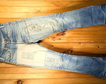 VTG 70s Levi's Big E Orange Tab Bell Bottom Jeans Men's 32x29