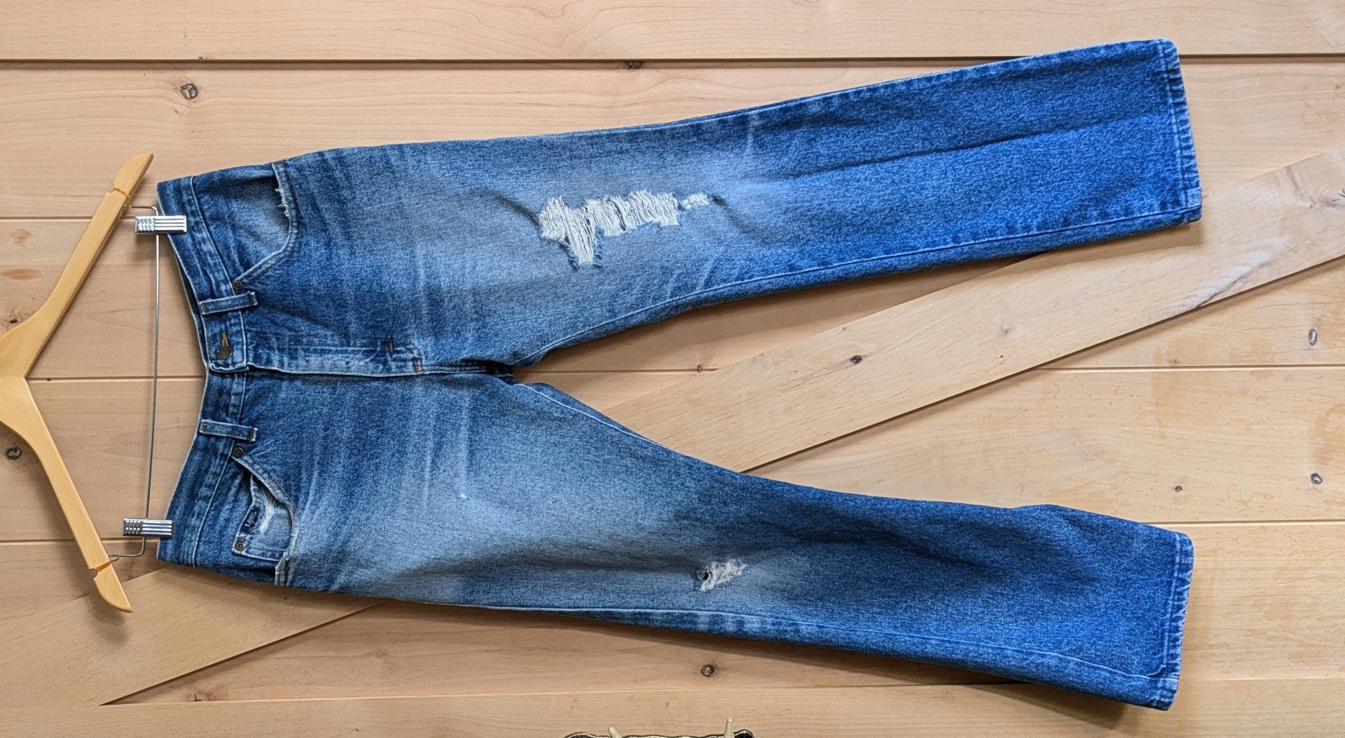 Bootcut Jeans Lee Ripped Jeans Mens Size 27/28 Vintage 70's 80s