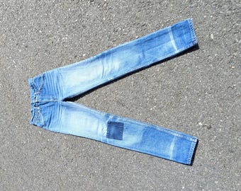 RARE 80's Levi's 639 Jeans - Skinny Fit, Made in Belgium, Orange Tab, TAGGED 30x34, ACTUAL 27x32"