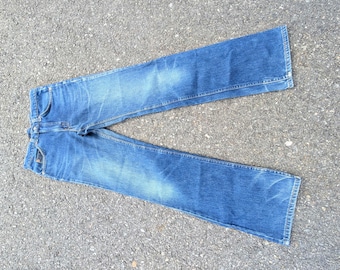 80s Levi's 517 Bootcut Jeans: Killer FADE, Slim Fit, Orange Tab, TAGGED 31x32, ACTUAL 29x31.5"