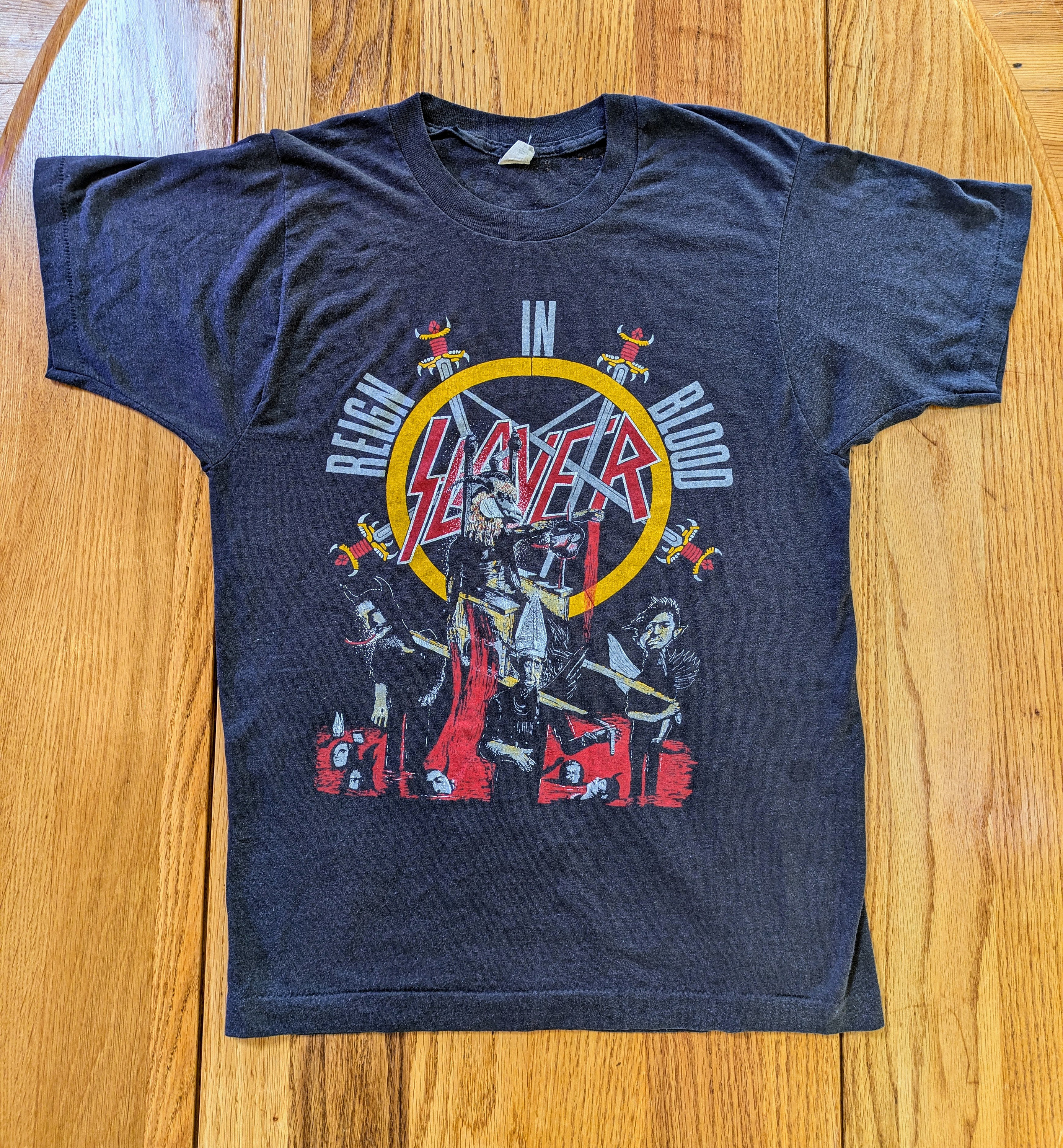 RARE Vintage 80's Slayer Reign in Blood T-shirt/ Single Stitch