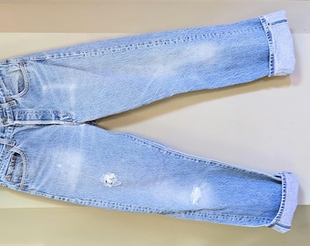 Size 24/25 Vintage 80&#39;s Levi&#39;s 501 Jeans/ Faded Distressed/ Straight leg/ 1980s Levi&#39;s 501s/ X-Small vintage Levi&#39;s/ 26x28.5