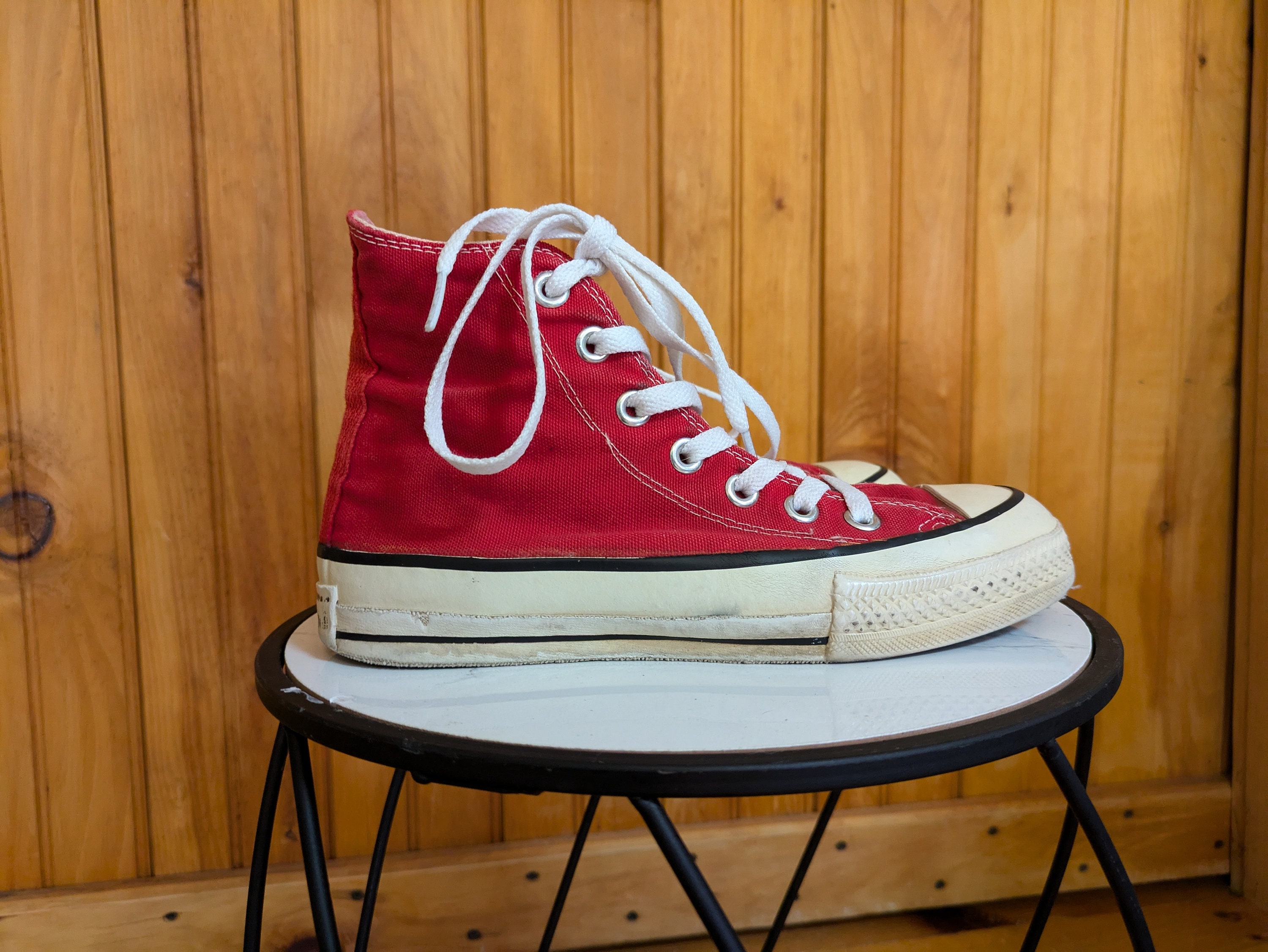 70s 80s Converse チャックテイラー　11.5ヴィンテージ　赤 Vintage 70s 80s Red Converse All Star High Top Sneakers/ Converse