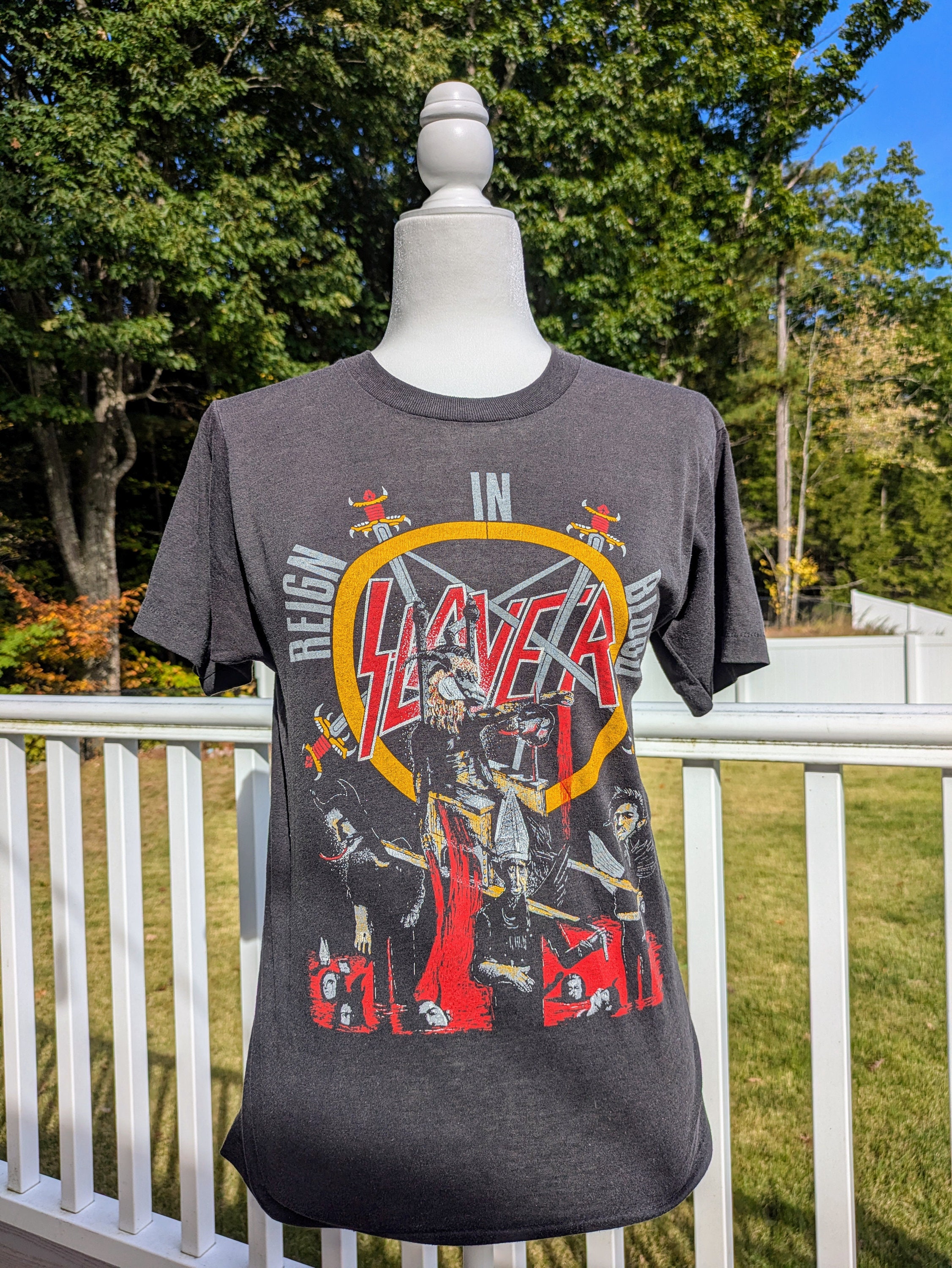 RARE Vintage 80's Slayer Reign in Blood T-shirt/ Single Stitch