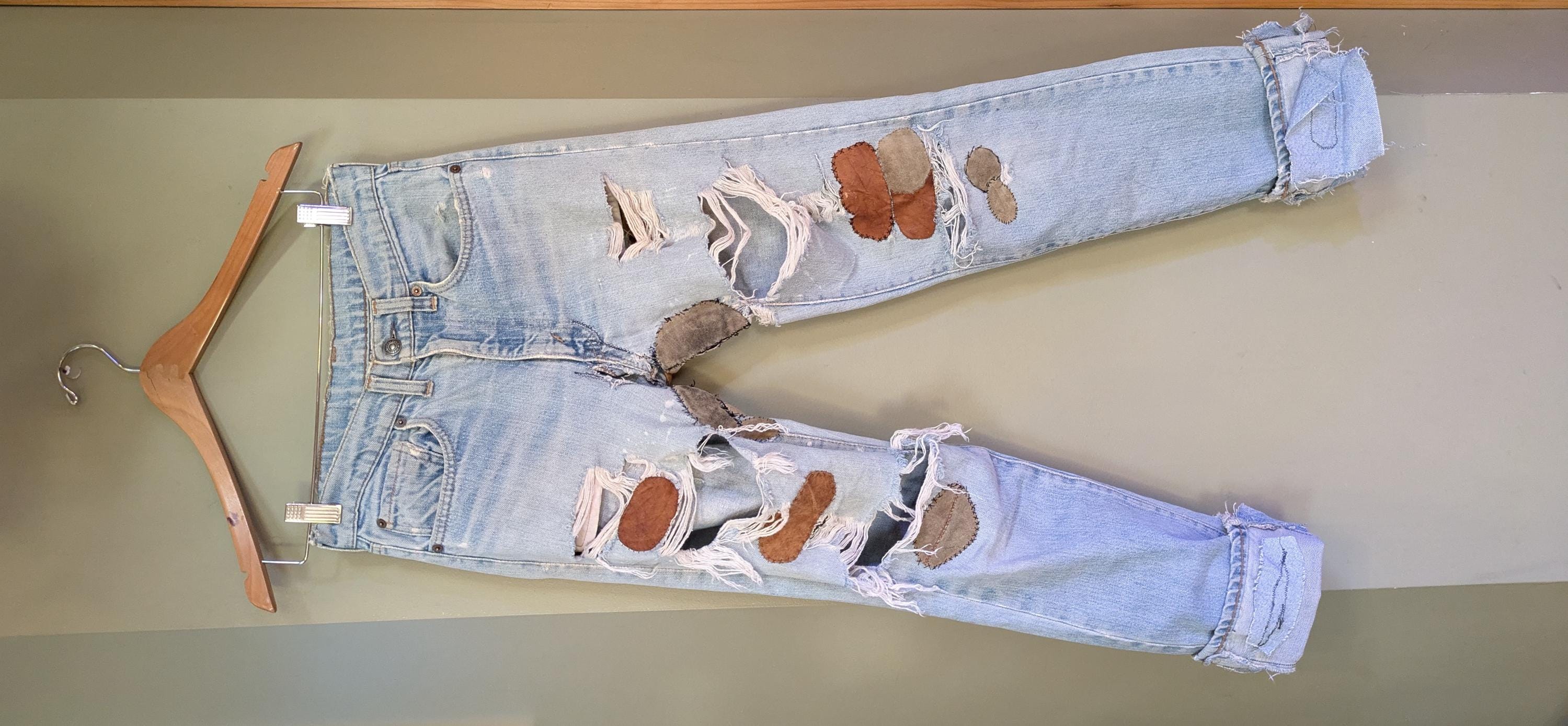 Rare 70s patch jeans México