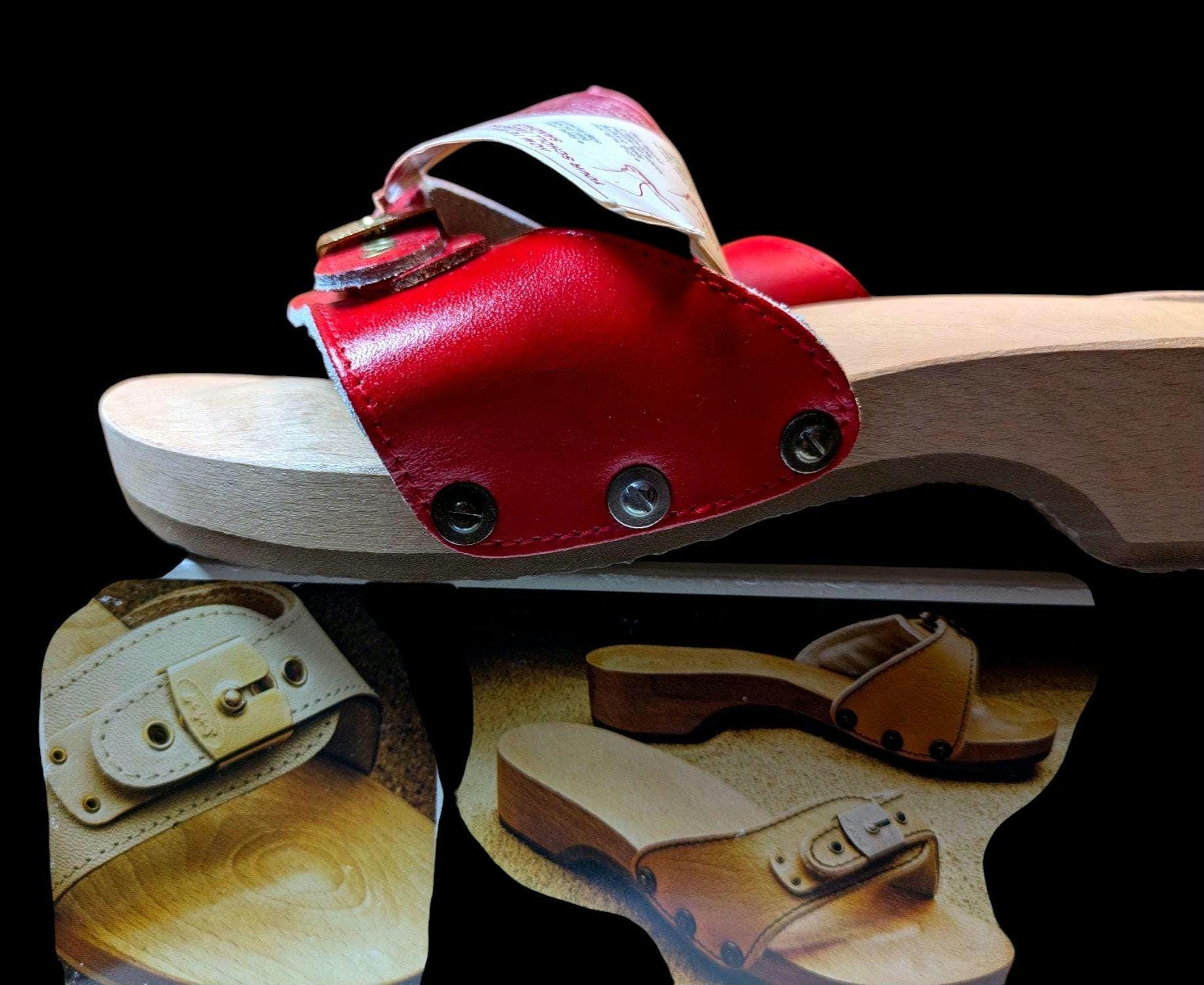 Vintage Dr Dr Scholls Clogs 70s Wood Clogs Vintage Dr Scholls