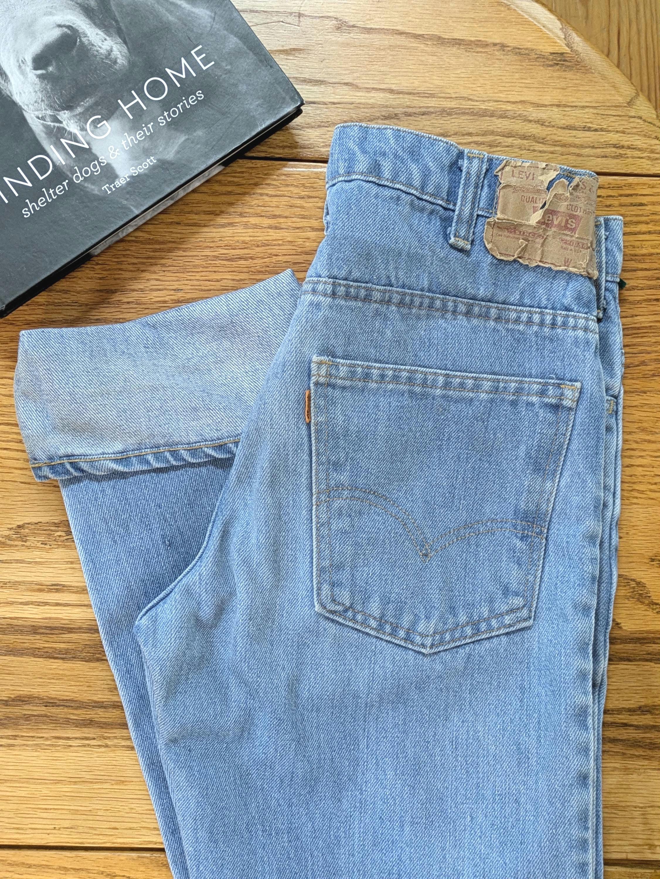 70’s Levi’s 519 VTG 1970s LEVIS 519 0217 BLUE DENIM JEANS! TALON 42 ZIPPER