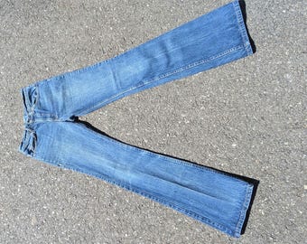 80s Levi's 517 Bootcut Jeans: Slim Fit, Tall, Orange Tab, TAGGED 30x36, ACTUAL 27.5x33"