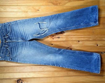Vintage Levis 517 Faded Denim Flare Bootcut Sz 33 Jeans - Etsy