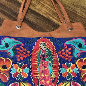 Embroidered Virgen de Guadalupe Purse