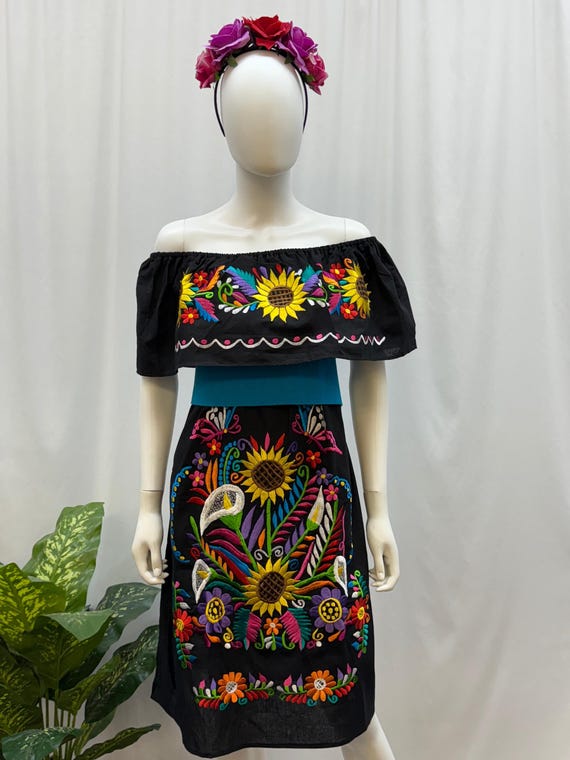 sunflower dress off shoulder Women's Summer Off Shoulder Sunflower Print Short Sleeve Dress Vacation  Elegant