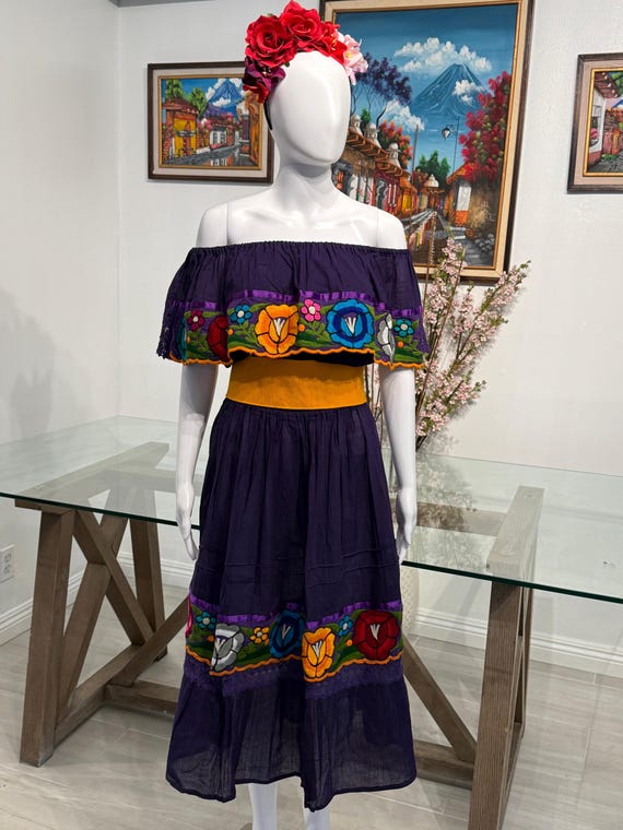 mexican embroidered off the shoulder dress Campesino Dress main image 1