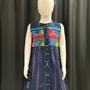 Vestido de Niña Patchwork Bordado Guatemalteco