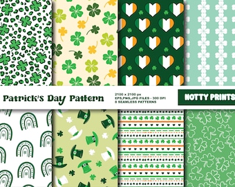 St Patrick's Day Seamless Pattern Pack – Irish Designs (Digital Download)