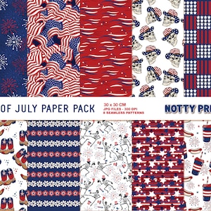 4. Juli digitales Papier, 4. Juli Tapete, Muster zum Unabhängigkeitstag, amerikanische digitale Papiere, amerikanische digitale Papiere