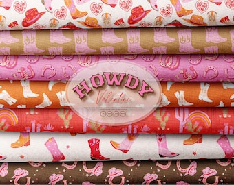 Western Howdy Cowgirl Bundle 20 Patterns , Love mood Seamless Repeat Pattern , Fabric Sublimation Digital Pattern for Commercial Use