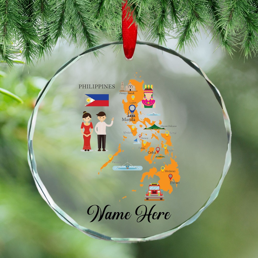 GLASS Philippines Christmas Ornament Philippines Ornament Etsy