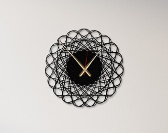 Modern Round Geometric Metal Wall Clock, Unique Wall Clock, Living Room Clock, Kitchen Clock, Designer Wall Clock, New Home Gift, Office