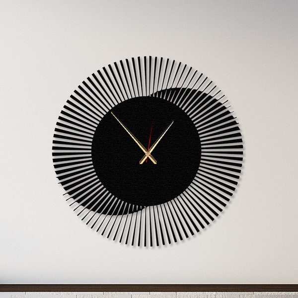 Metal Large Wall Clock, Minimalist Clock Decor, Modern Wall Clock, Unique Wall Clock, Small Wall Clock, Design Black Clock, Best Clock Gift