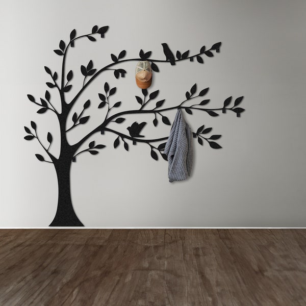 Extra Große Metall Baum Kleiderstange Wandhalterung, Kleiderbügel Wand, Hut Kleiderhaken, Wand Organizer, Wandhaken Unikat, Taschenhalter, Dekohaken