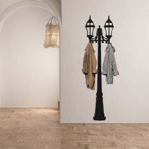 Coat Rack Metal Wall Mount Modern, Decorative Hooks, Entryway Wall Hanger, Clothes Rack, Unique Coat Stand, Bag Hanger, Metal Wall Art