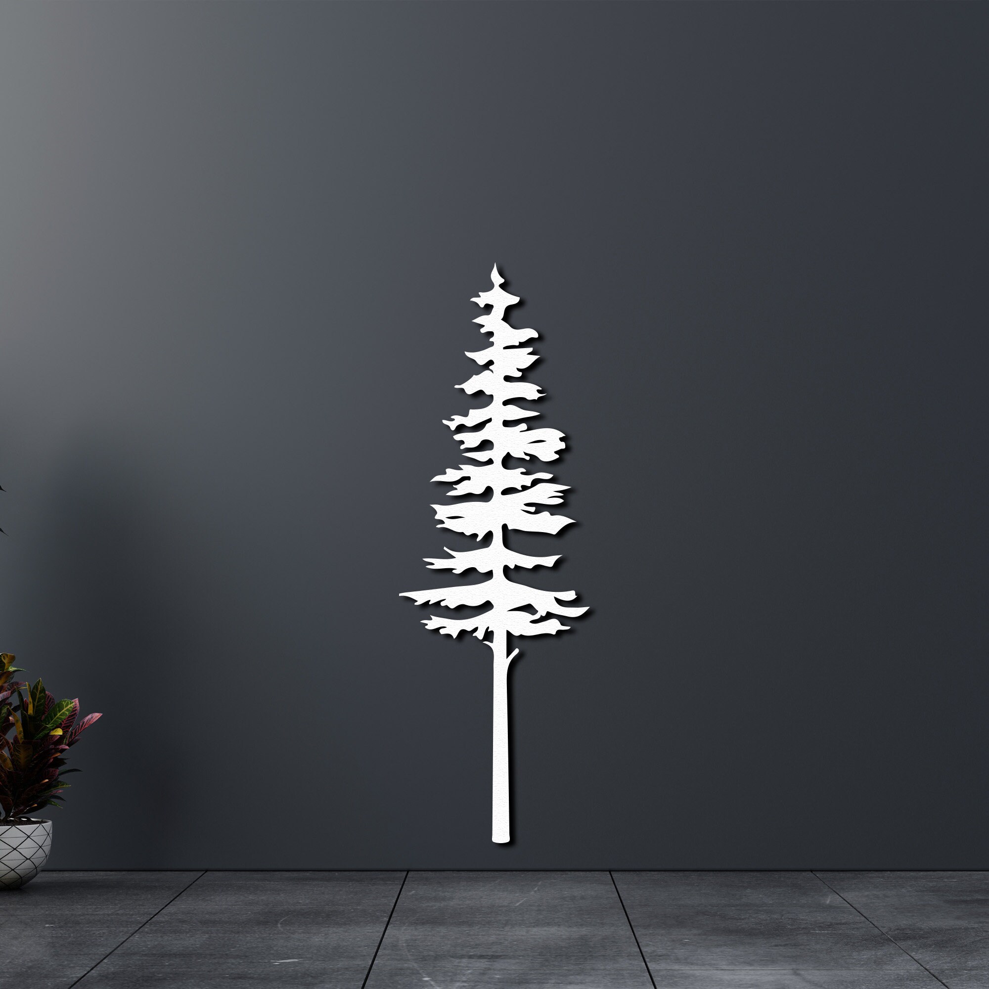 Metal Pine Tree Wall Decor, 118 Forest Wall Art, Nature Lover Gift