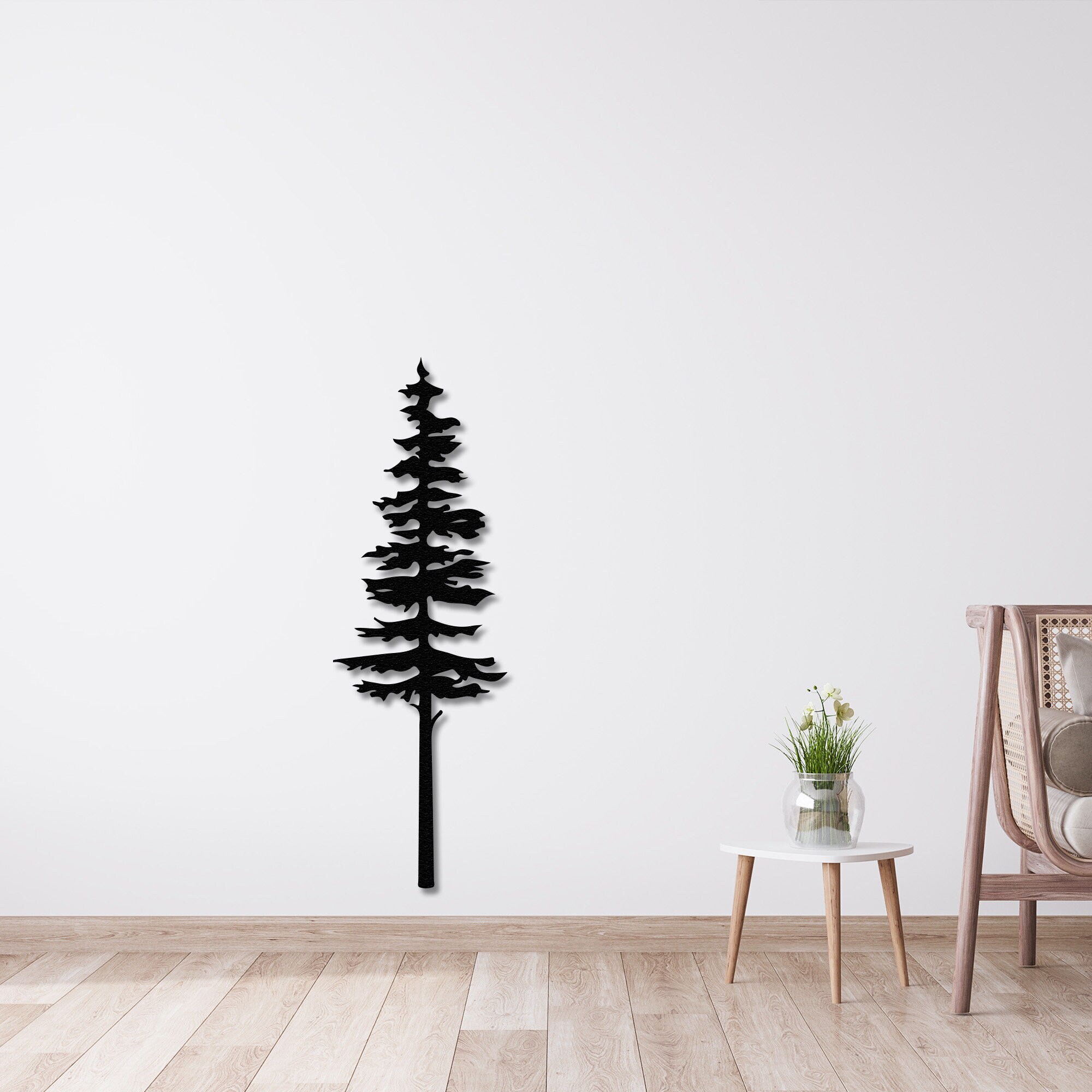 Metal Pine Tree Wall Decor, 118 Forest Wall Art, Nature Lover Gift