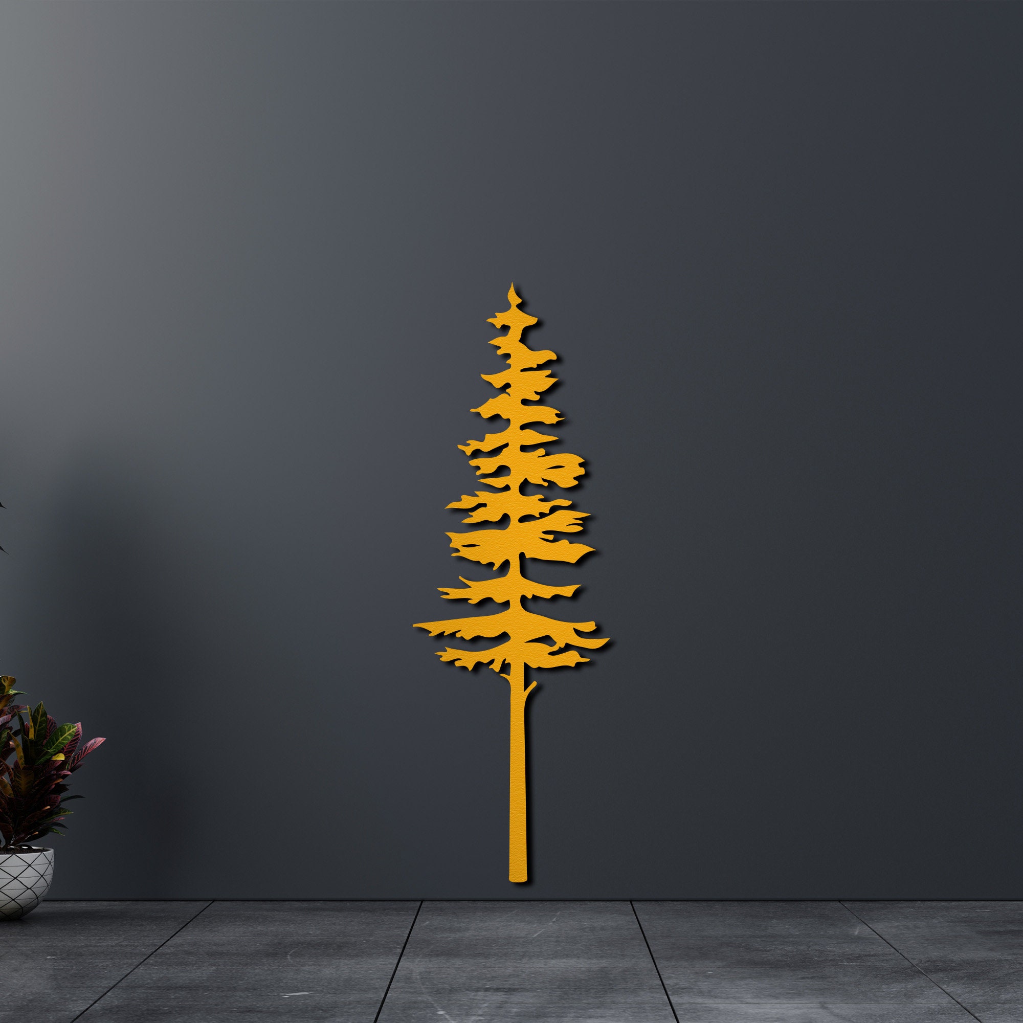 Metal Pine Tree Wall Decor, 118 Forest Wall Art, Nature Lover Gift