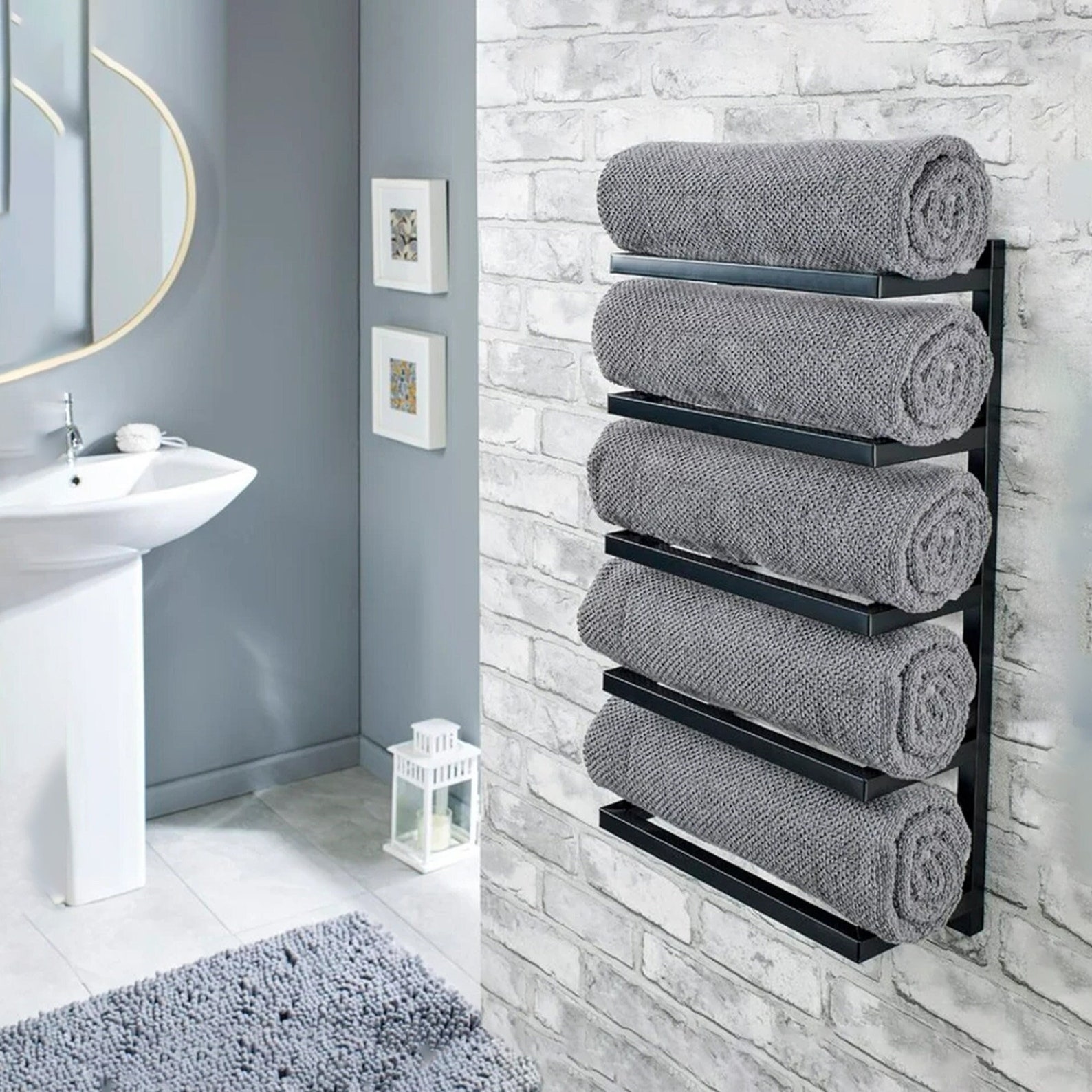 Towel Rack Storage, Blanket Storage, Towel Holder, Bathroom Storage ...