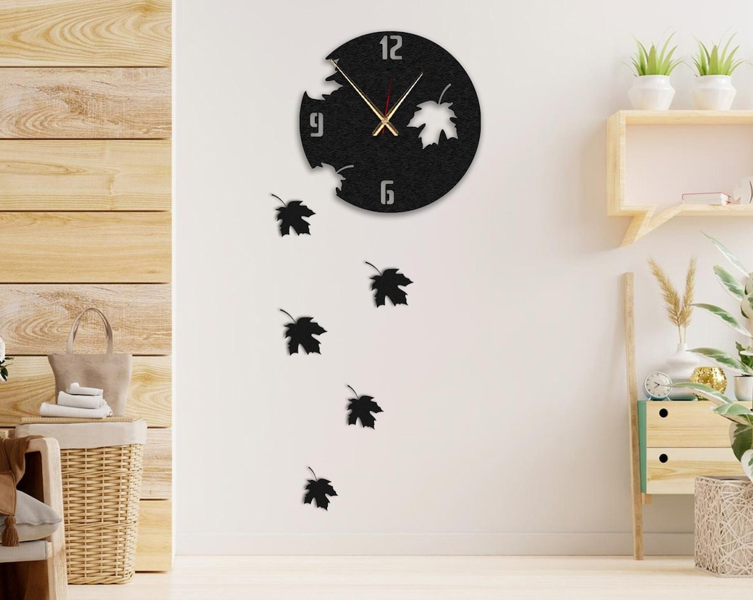 Unique Metal Wall Clock Art Deco Clock Modern Minimalist Etsy