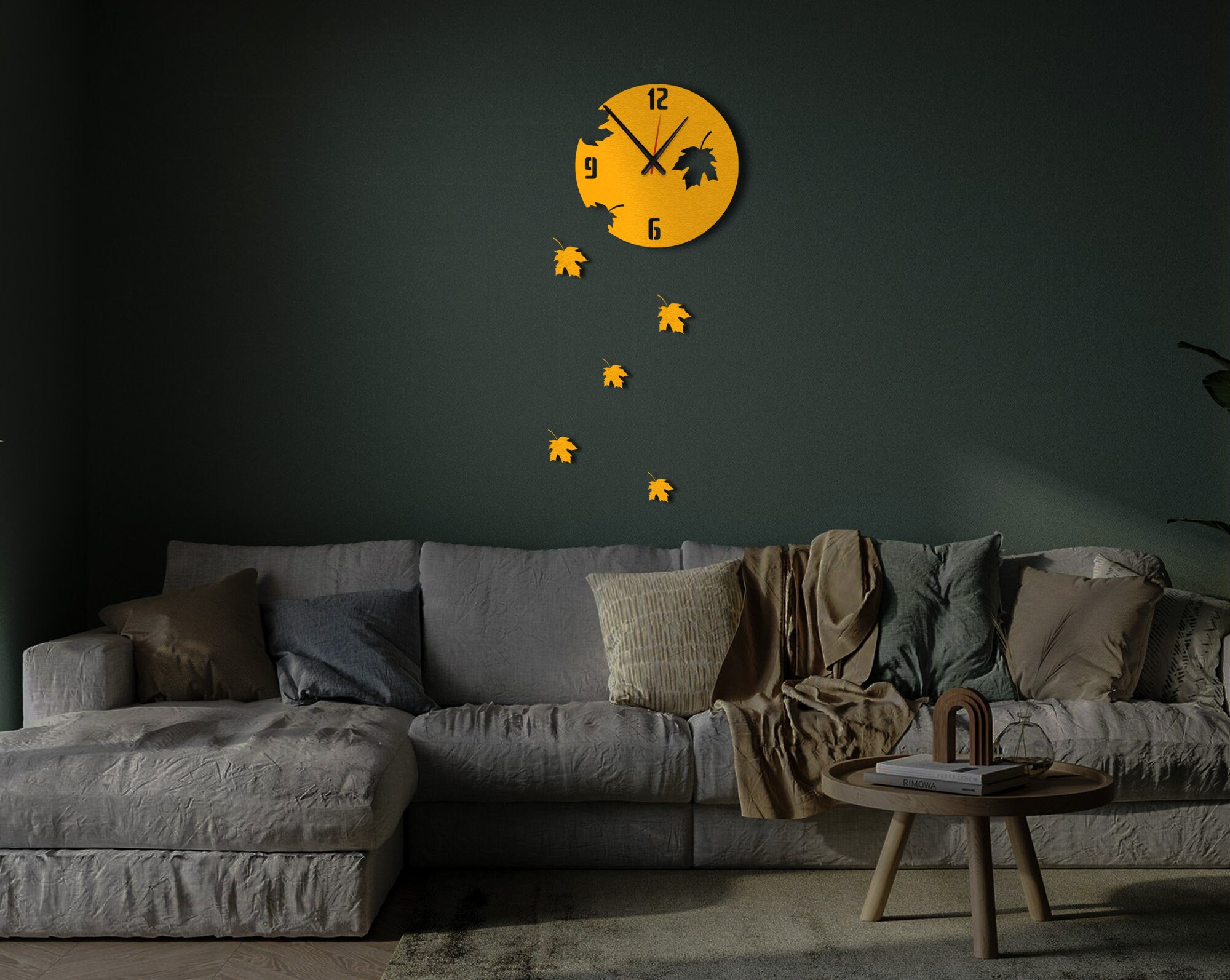 Unique Metal Wall Clock Art Deco Clock Modern Minimalist Etsy