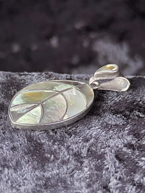 Vintage .950 Fine Silver, Mother of Pearl, Abalone
