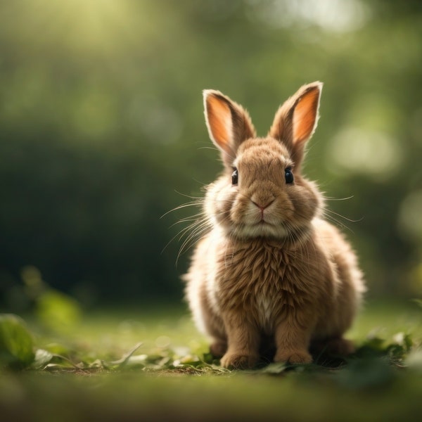 Rabbit | AI Art | AI Generated Art | Digital Art | Digital Art Download | Wallpapers | Wall Art | Cute | Pictures