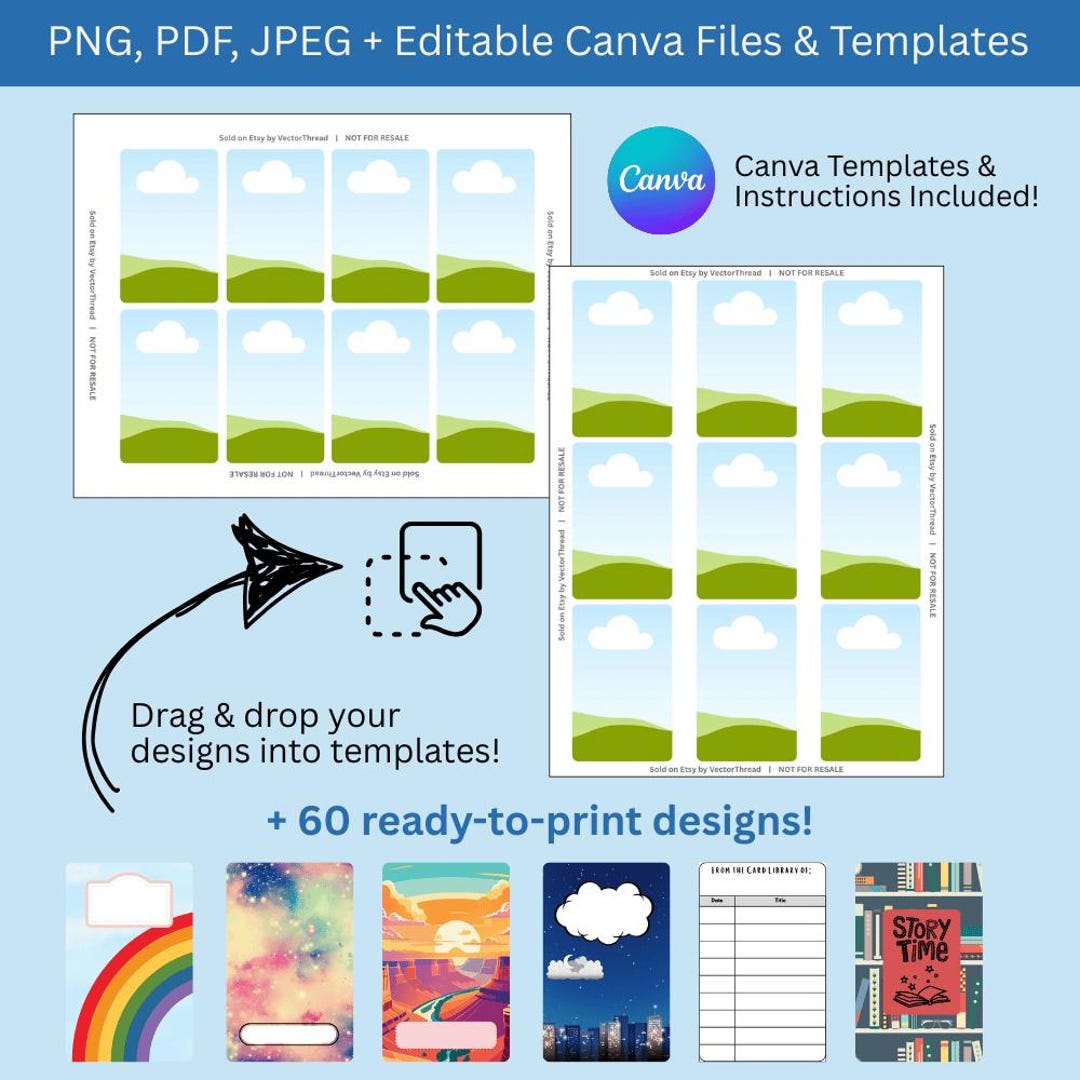 DIY Yoto Card Template Bundle Editable Canva, Printable PNG, PDF, Jpeg