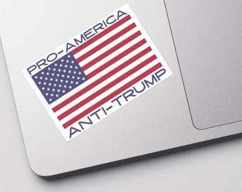Pro-America Anti-Trump Laminated Vinyl Sticker