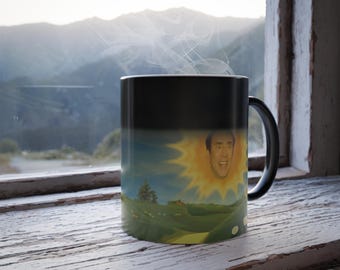 Nicholas Cage Teletubbies Color Morphing Mug - Funny Joke Gift