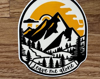 Leave Me Alone | Snarky Vinyl Decal for Antisocial People, 2.5 inches