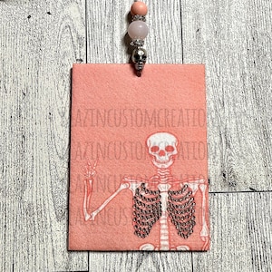 Rhinestone Skeleton •  Double Sided • Car Scent • Halloween Car Freshie • Car Accessories • Cute Car Air Freshener