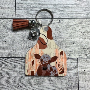 Baby Cow | Cow Tag Keychain| Farm Lover |