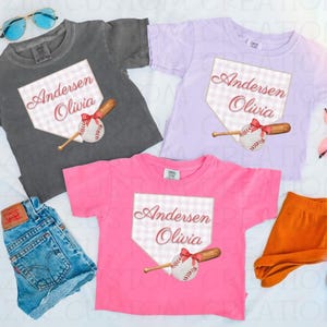 CUSTOM Baseball Home plate TODDLER T-shirt • Sports • Custom T-shirt • Bright colors