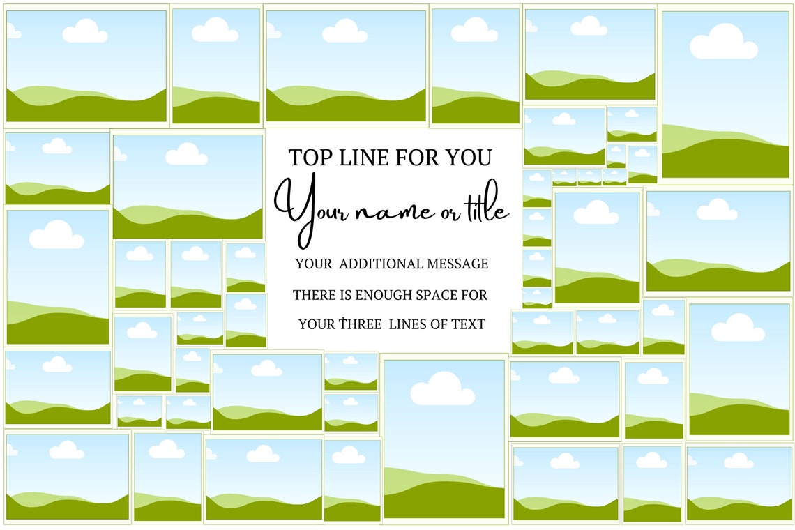 36x24 Inch Collage Poster Template for 49 Images, Use at Memorials 36x24 Inch Collage Poster Template for 49 Images, Use at Memorials