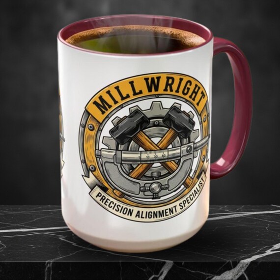 Millwright Gift | Percussive Alignment Specialist Mug |  Heavy Equipment Engineer Humor | Precision Mechanic Coffee Cup | Industrial Trade