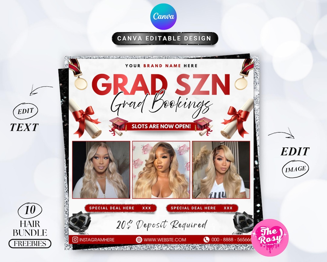 Graduation Booking Flyer, Grad Szn 2026 Special Flyer, Graduation Deals ...