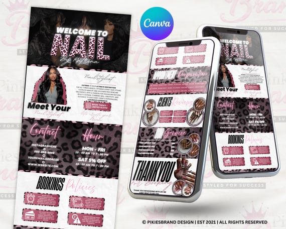 Acuity Scheduling Template Nailtech Acuity Canva Nail Scheduling Acuity Website Nail Template Acuity Scheduler Nail Stylist Acuity Site