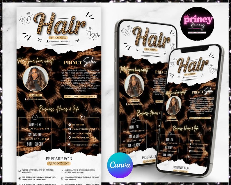Acuity Scheduling Leopard Template, Acuity Template hair stylist, Acuity booking template hair, acuity braider, acuity booking website