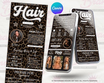 Acuity Scheduling Leopard Template, Acuity Template hair stylist, Acuity booking template hair, acuity braider, acuity booking website