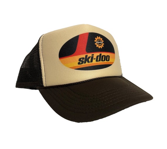 Ski-Doo Trucker Hat | Vintage Style | Tan and Bro… - image 1