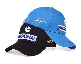 Nacional Ayrton Senna Custom baseball cap Letter Embroider Unisex Men Women Caps Quality cotton outdoor Dad Gift Hat F1 Racing Drift
