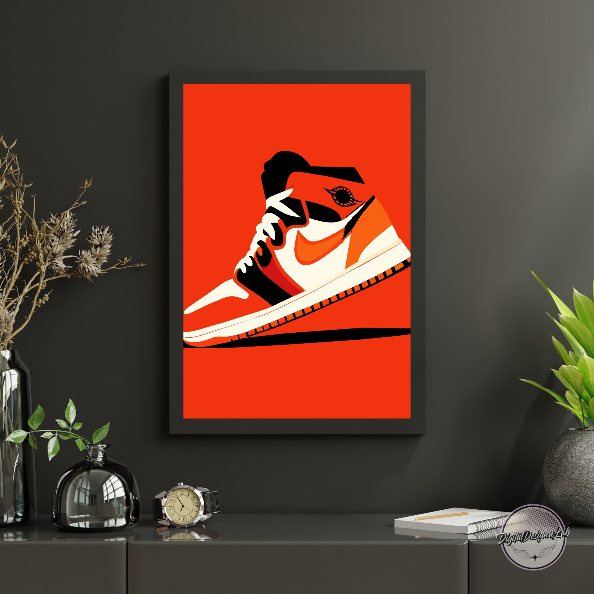 Nike Air Jordan 1 Poster Nike Wall Art Nike Print Vintage Ad Original Design, Nike Retro Etsy