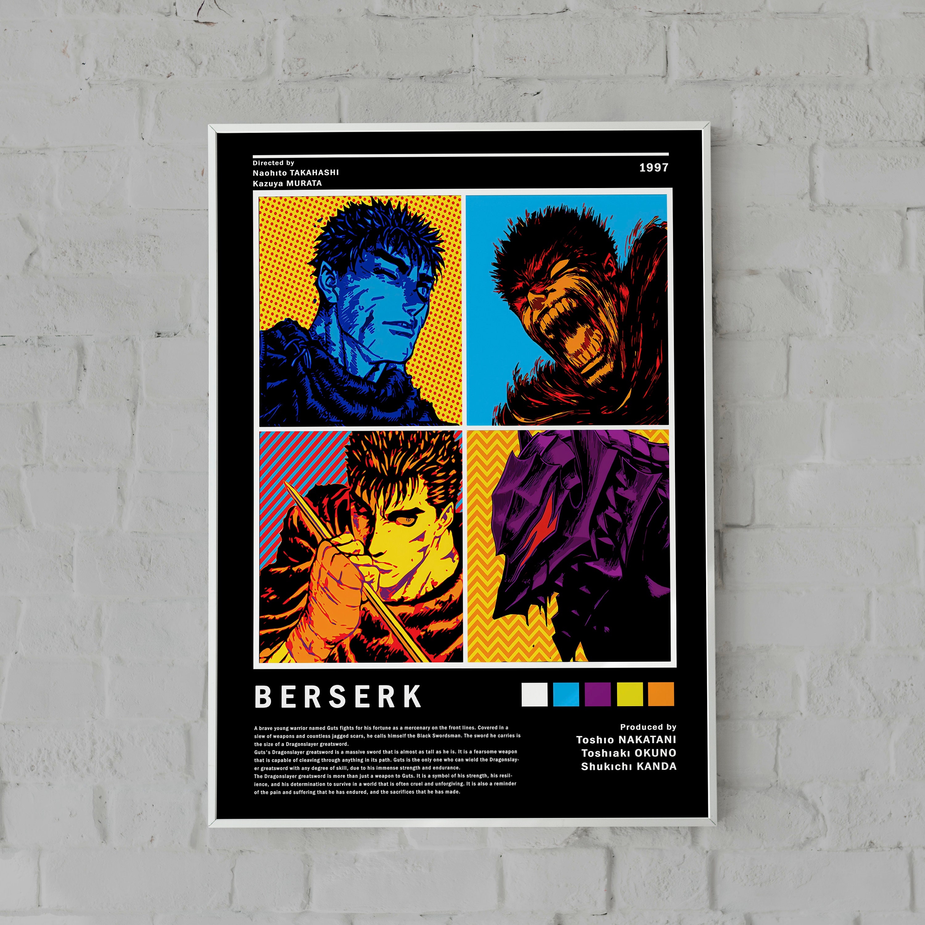 I (tried) painted 1997's Berserk poster. Painting isn't my forte so it  didn't turn out that identical to the original, also it was pretty  challenging drawing on such a huge canvas. What
